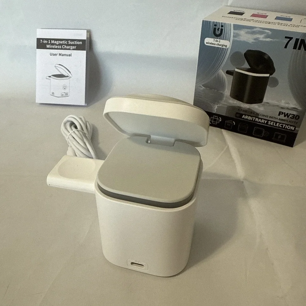 7 In 1 Magnetic Wireless Fast Charger For Smart Phone Ambient‎ Light Charging